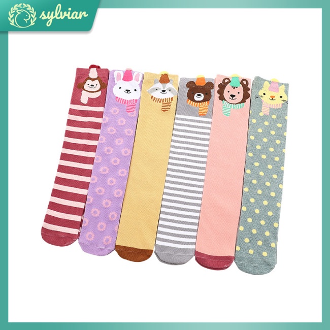 Vớ Cotton Mềm Thoáng Khí In Họa Tiết Hoạt Hình Cho Bé Gái