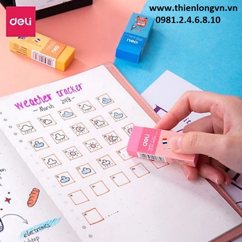 Gôm tẩy màu Deli 27950