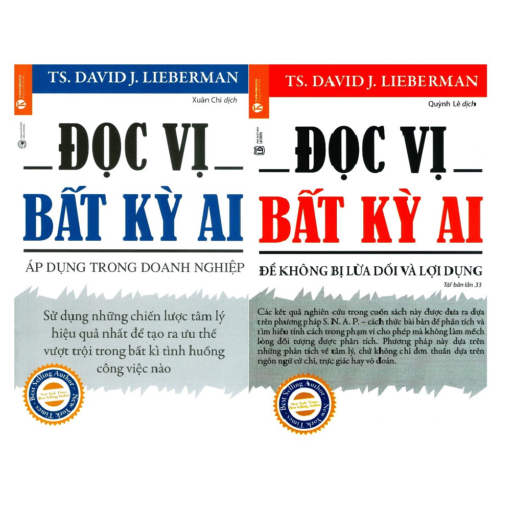 Sách - Combo Đọc Vị Bất Kỳ Ai (Để Không Bị Lừa Dối Và Lợi Dụng + Áp Dụng Trong Doanh Nghiệp)