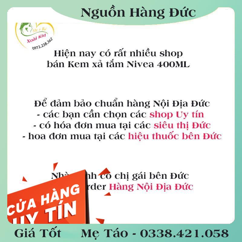 [auth] Kem xả tắm và dưỡng trắng toàn thân Nivea 400ML – Nội địa Đức Đủ BILL [Hot]