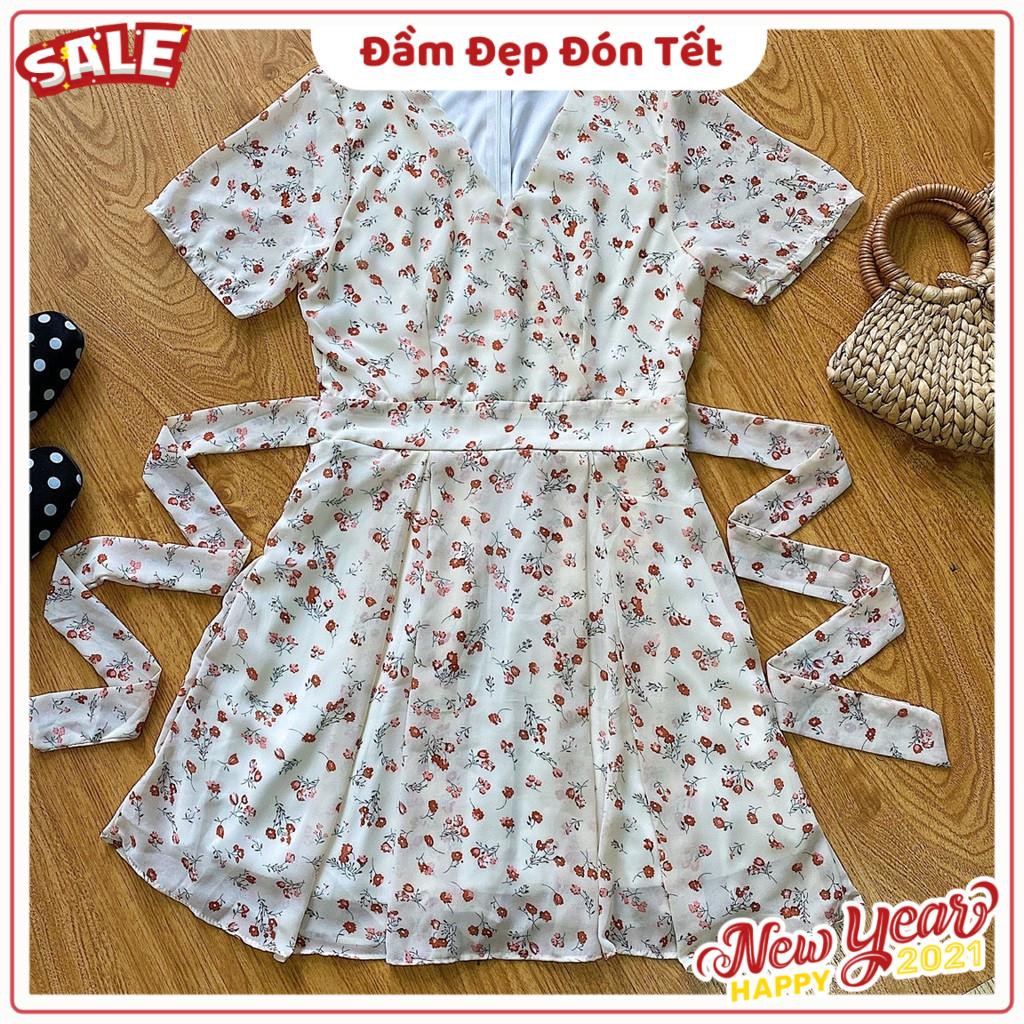 Đầm xinh Summer Dress hoạ tiết Hoa nhí chất voan mát kèm lớp lót trong ,thiết kế nơ sau lưng có khoá kéo | BigBuy360 - bigbuy360.vn