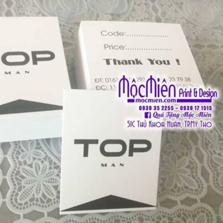 Mác treo áo shop in theo yêu cầu