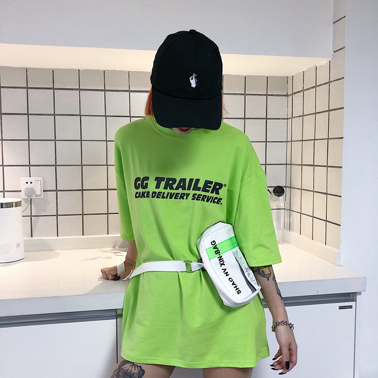 Áo thun tay lỡ unisex GG TRAILER, áo phông form rộng (V92)