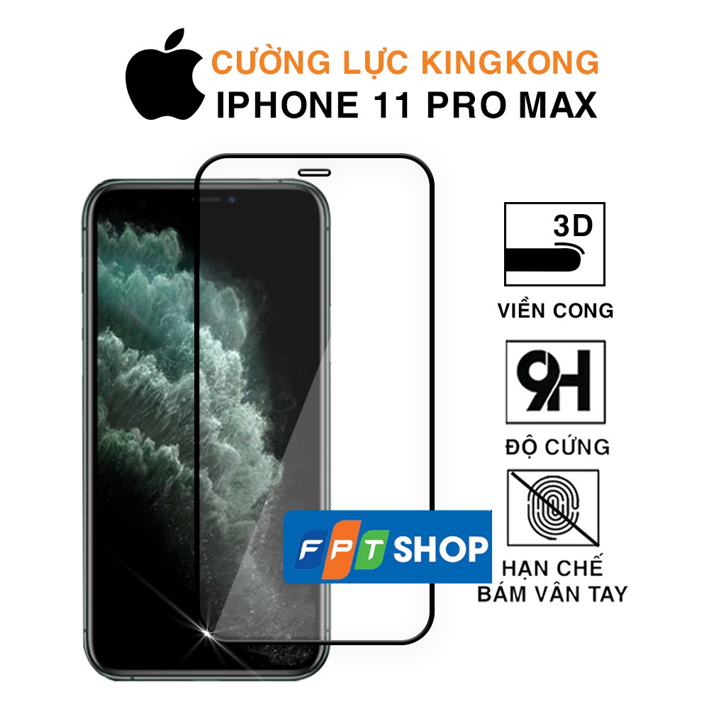 Cường lực Iphone 11 Pro Max chính hãng KingKong chống va đập trầy xước bản tách hộp – Dán màn hình Iphone 11 Pro Max