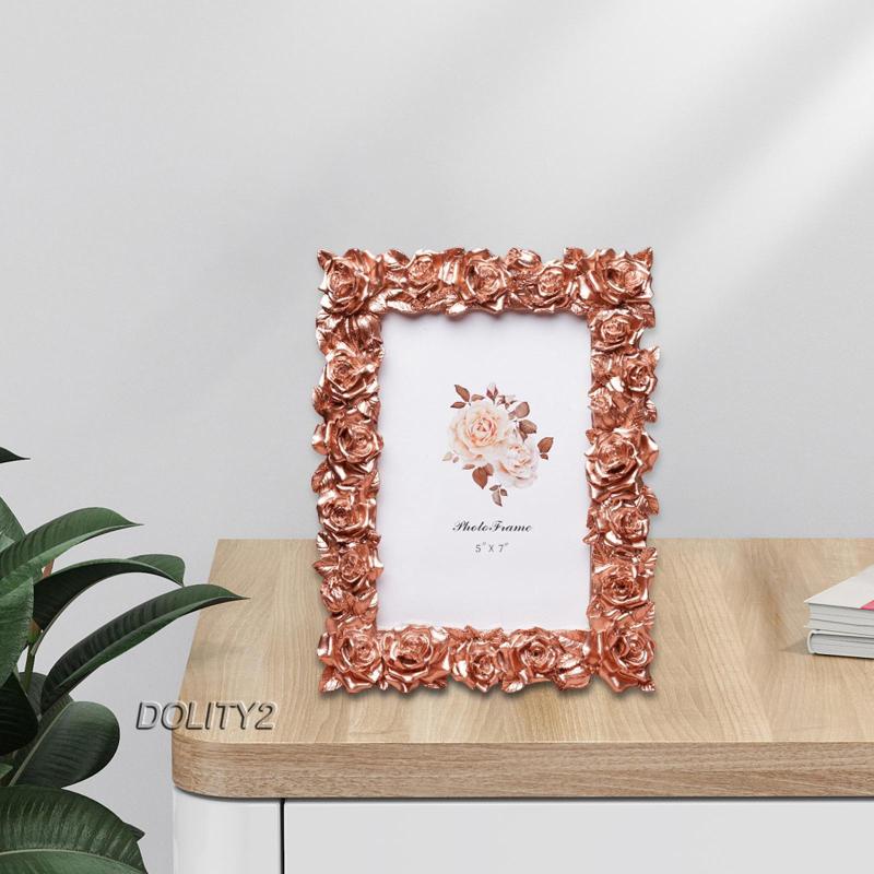 [Dolity2] Khung Ảnh Trang Trí Hình Hoa Phong Cách Vintage Kết Cấu Trang Trí Bàn Làm Việc