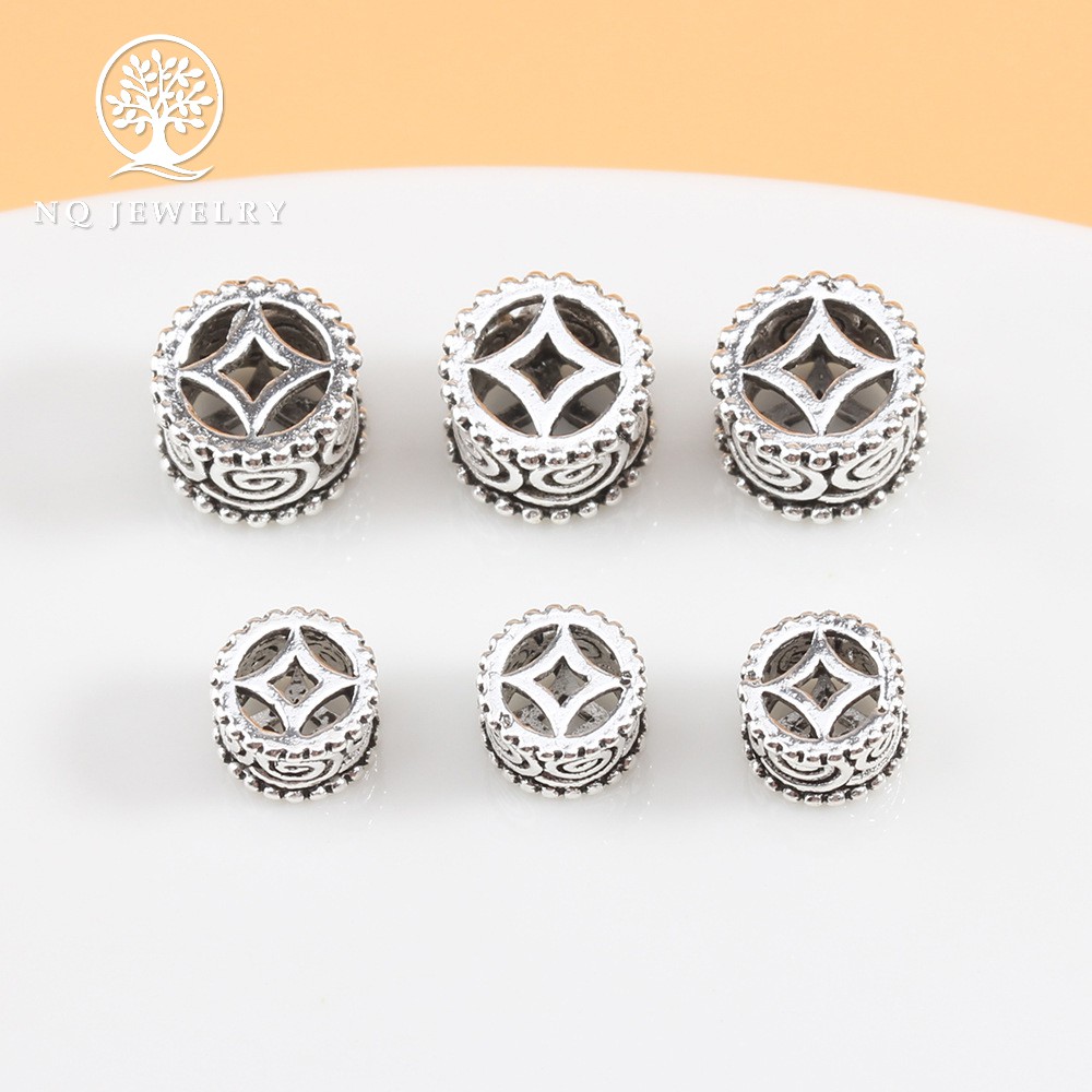 Charm bạc hình tròn bánh răng đặt - NQ Jewelry