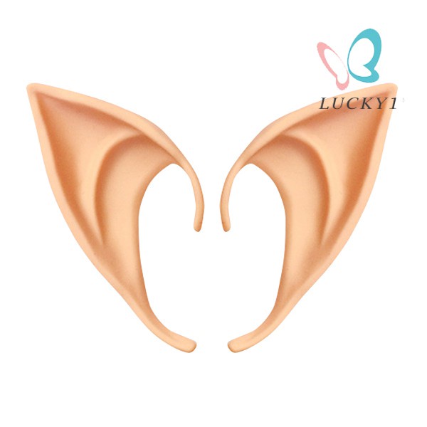 1 Pair Latex Elf Ears Cosplay Party Props Gift Halloween Costume Supplies