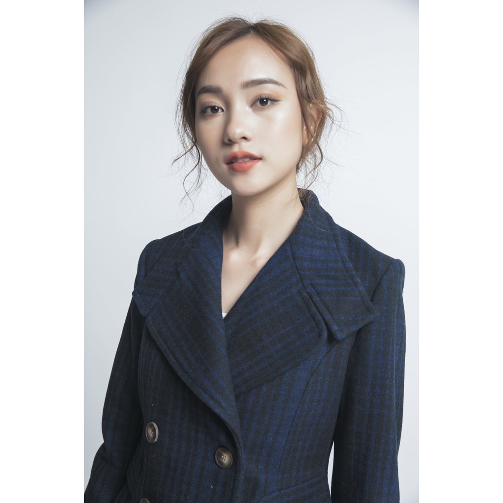 Áo khoác dạ 6 khuy nữ IVY moda MS 71M4063
