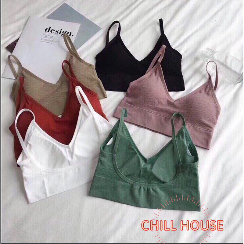 Áo Bra Gân Tăm Hở Lưng Khoét U Xuất Nhật Siêu Hót - Chillhouse