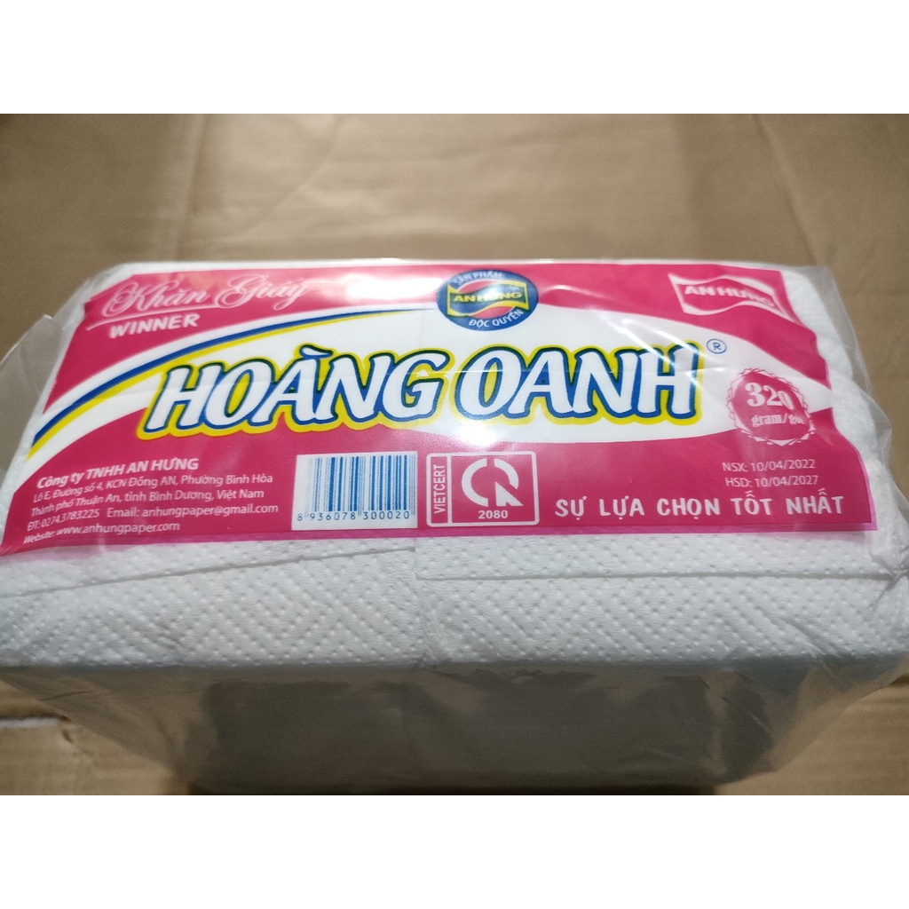 Bịch giấy bỏ hộp quán ăn 350g Hoàng Oanh_ bao bì shop