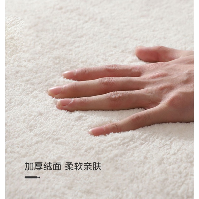 Thảm Lông Trải Sàn Phòng Khách / Ngủ Màu Trắng Đen Phong Cách Bắc Âu