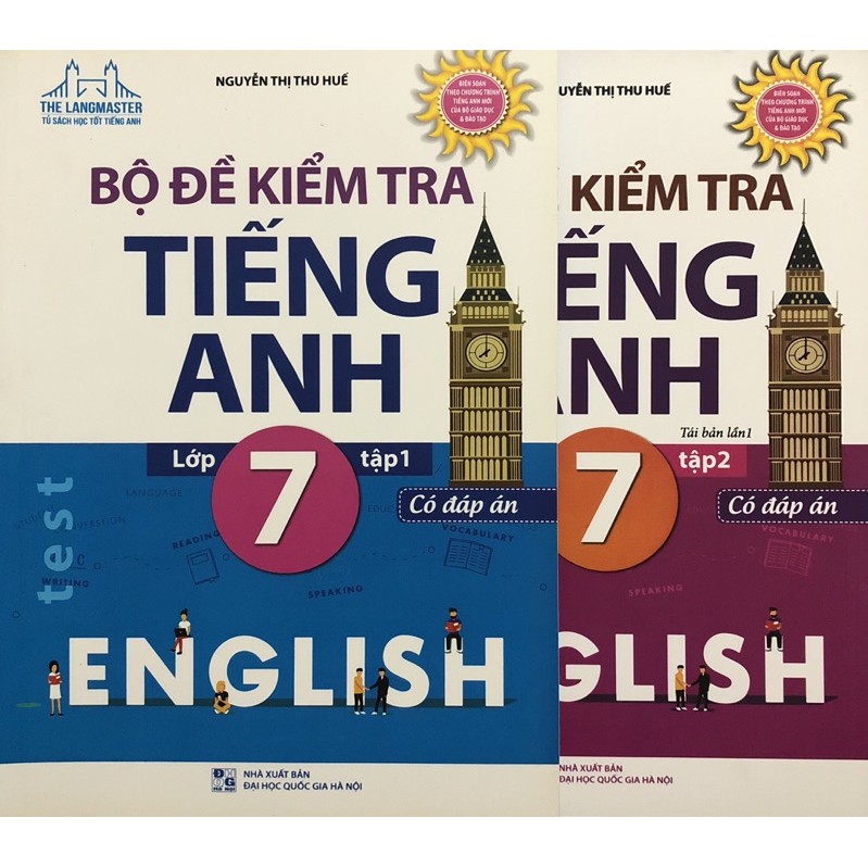 Sách - Bộ đề kiểm tra tiếng anh lớp 7 (Combo 2 tập)