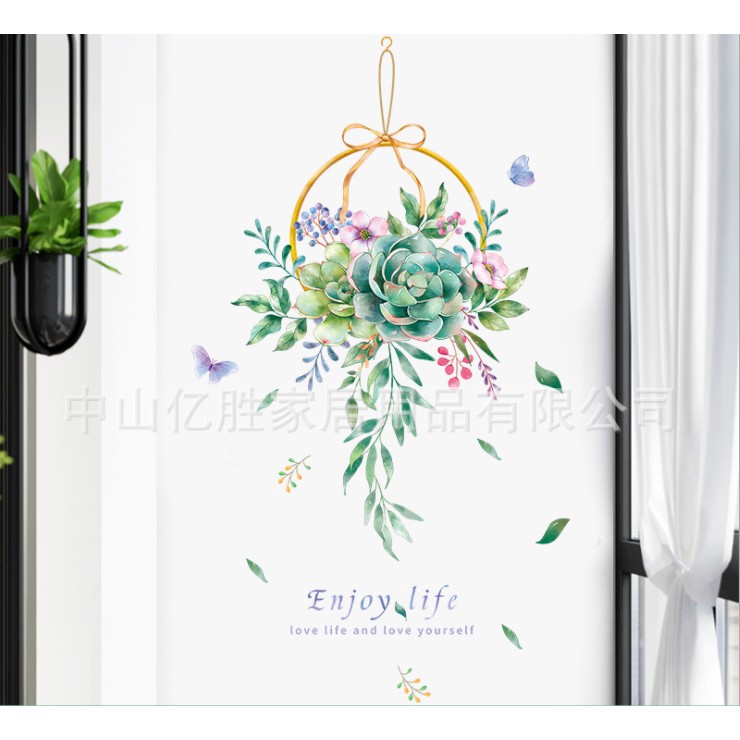 link 2 tranh dán decor nhà cửa, quán cafe, background chụp ảnh hình hoa lá. decal dán trang trí tường, tủ lạnh, tủ đồ