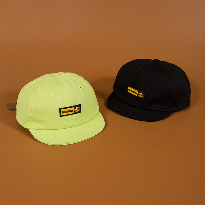 Nón lưỡi trai vành ngắn mềm mại thêu họa tiết phong cách hip hop Nhật Bản thời trang xuân hè