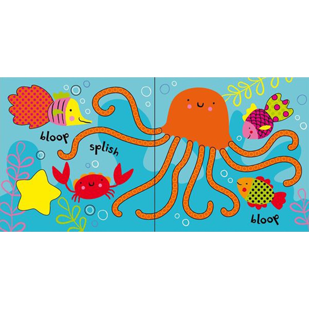 Sách Usborne tương tác sờ chạm - Baby's very first touchy-feely Animals Play books