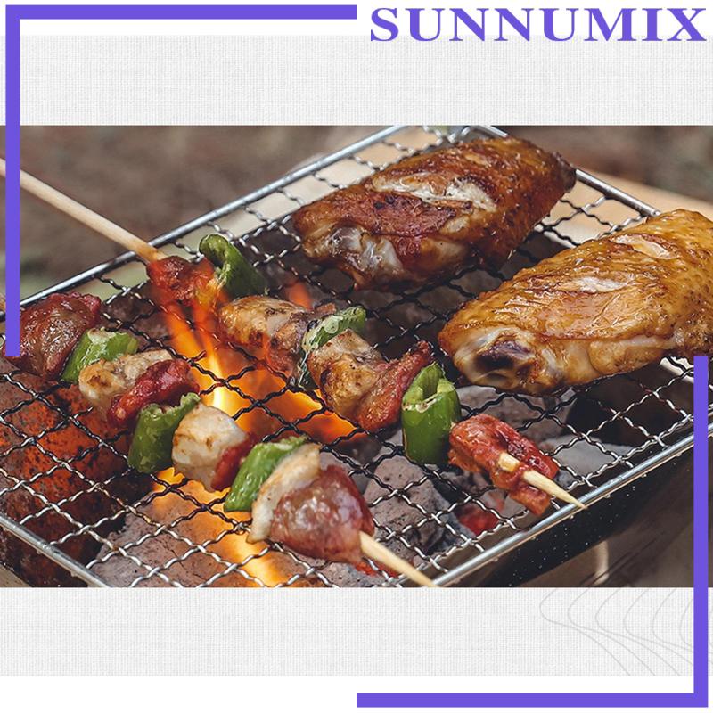 Vỉ Nướng BBQ Bằng Thép Không Gỉ Có Thể Gấp Gọn Kèm Túi Đựng Tiện Lợi