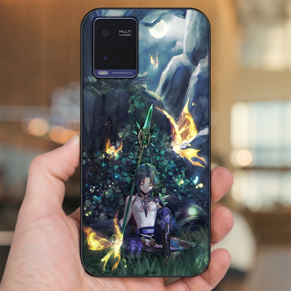Ốp lưng Vivo Y21 viền đen in hình Xiao Genshin Impact