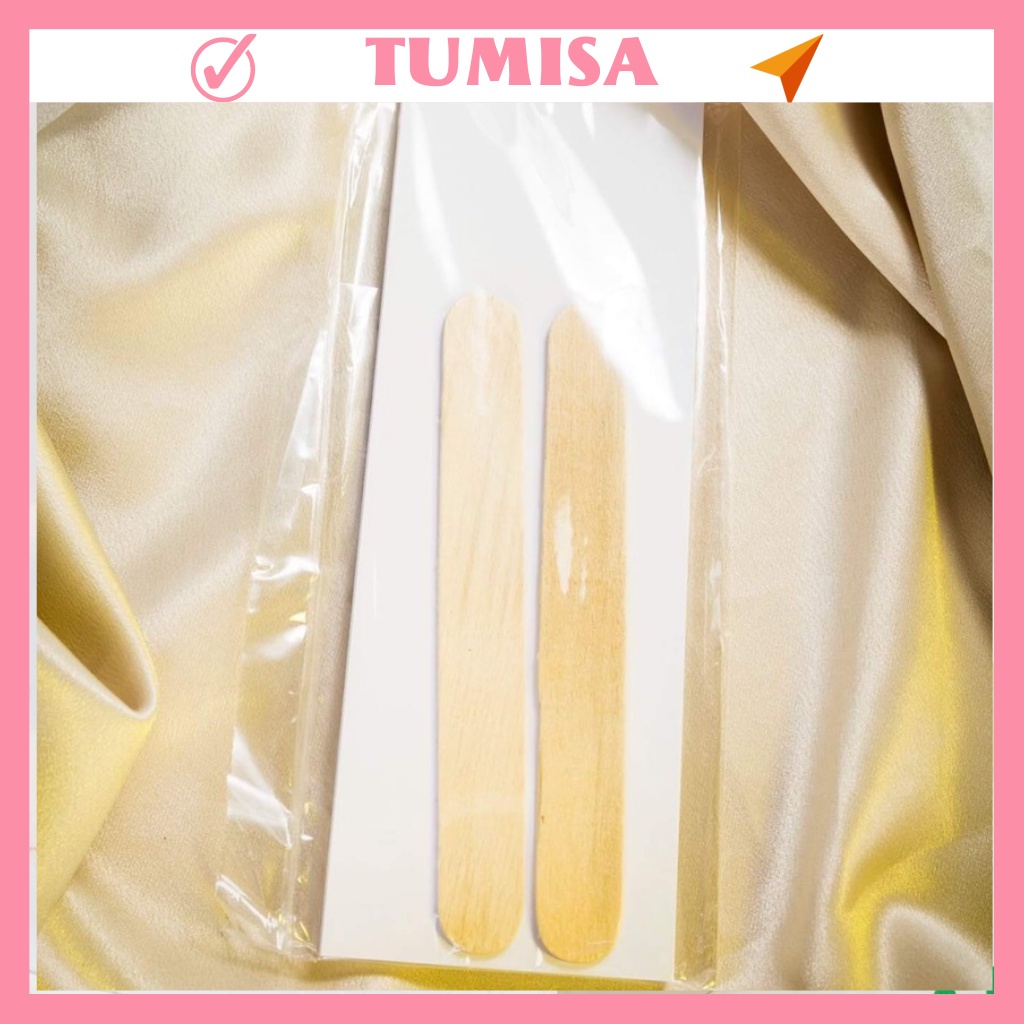 Giấy và que gỗ hỗ trợ wax tẩy lông nách chân tay vùng kín bikini tại nhà