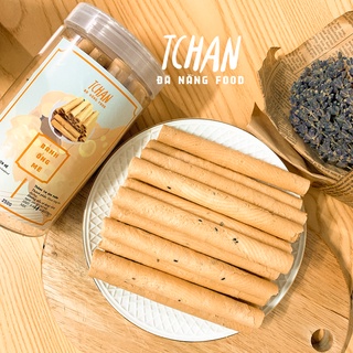Bánh Ống Mè Đen, Bánh Ống Quế Cuộn Hương Vani Tchan Food, Hàng Loại Ngonr
