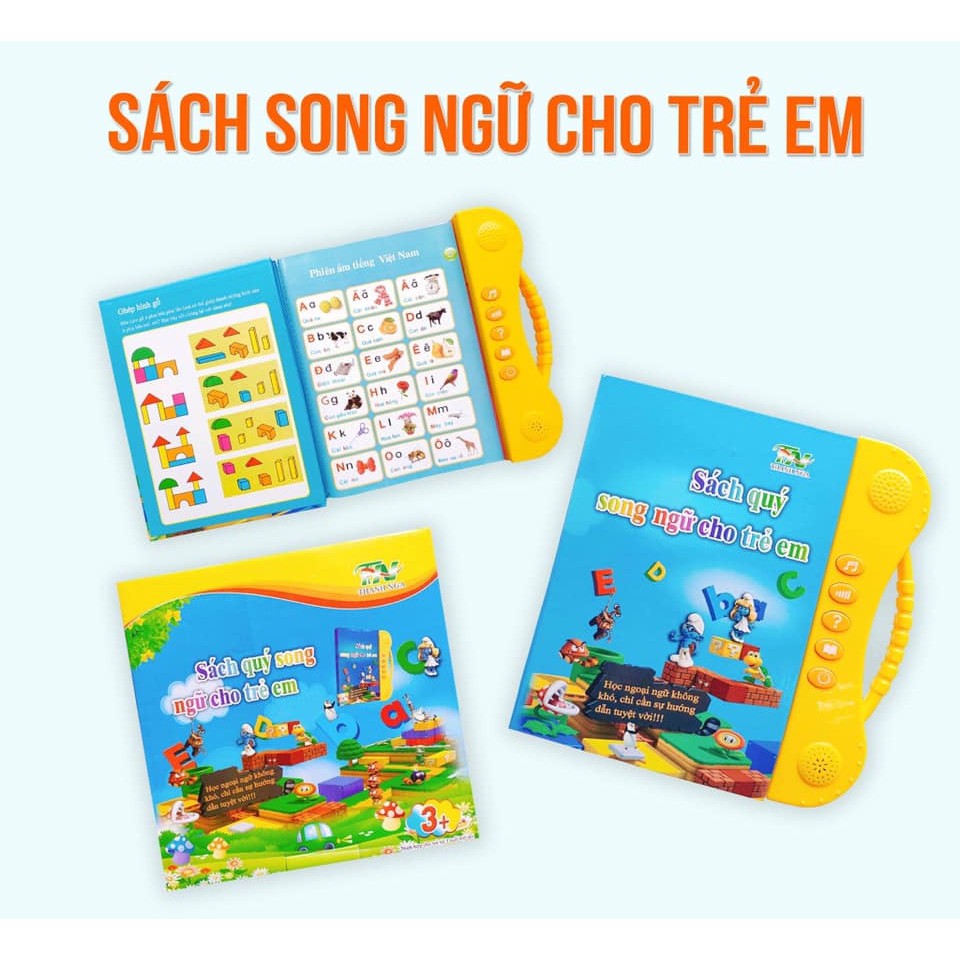 Sách Nói Điện Tử Song Ngữ Anh- Việt Giúp Trẻ Học Tốt Tiếng Anh - Ảnh Thật Có Video