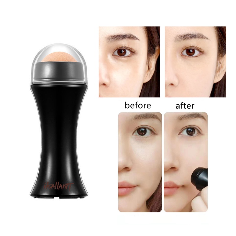 Cây lăn hút dầu, bã nhờn, thanh lăn dầu, massage mặt bằng Đá núi lửa iKAllANT