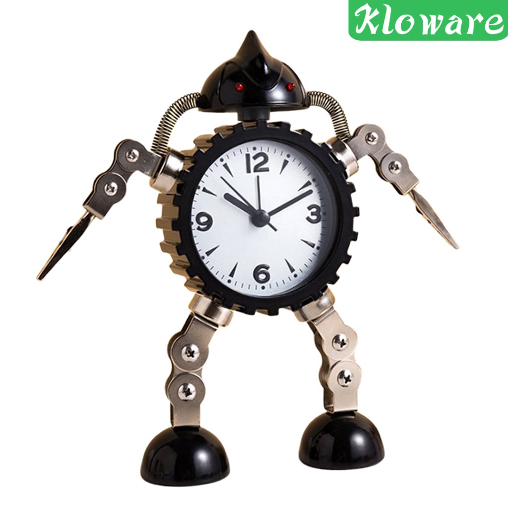 [Kloware] Đồng Hồ Báo Thức Để Bàn Không Gây Tiếng Ồn Hình Robot