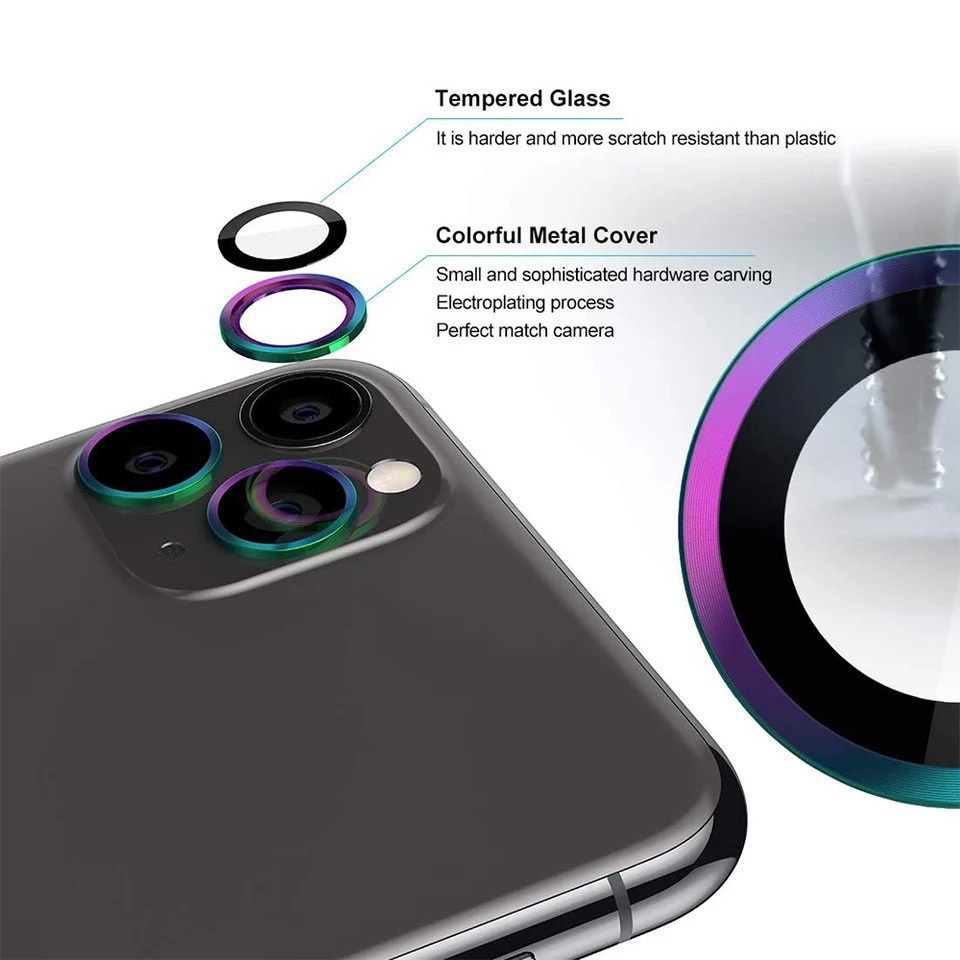 Mới!!! Miếng Dán Bảo Vệ Camera Cho iPhone 14 Pro Max 13 Pro Max 12 Pro Max 11 Pro Max