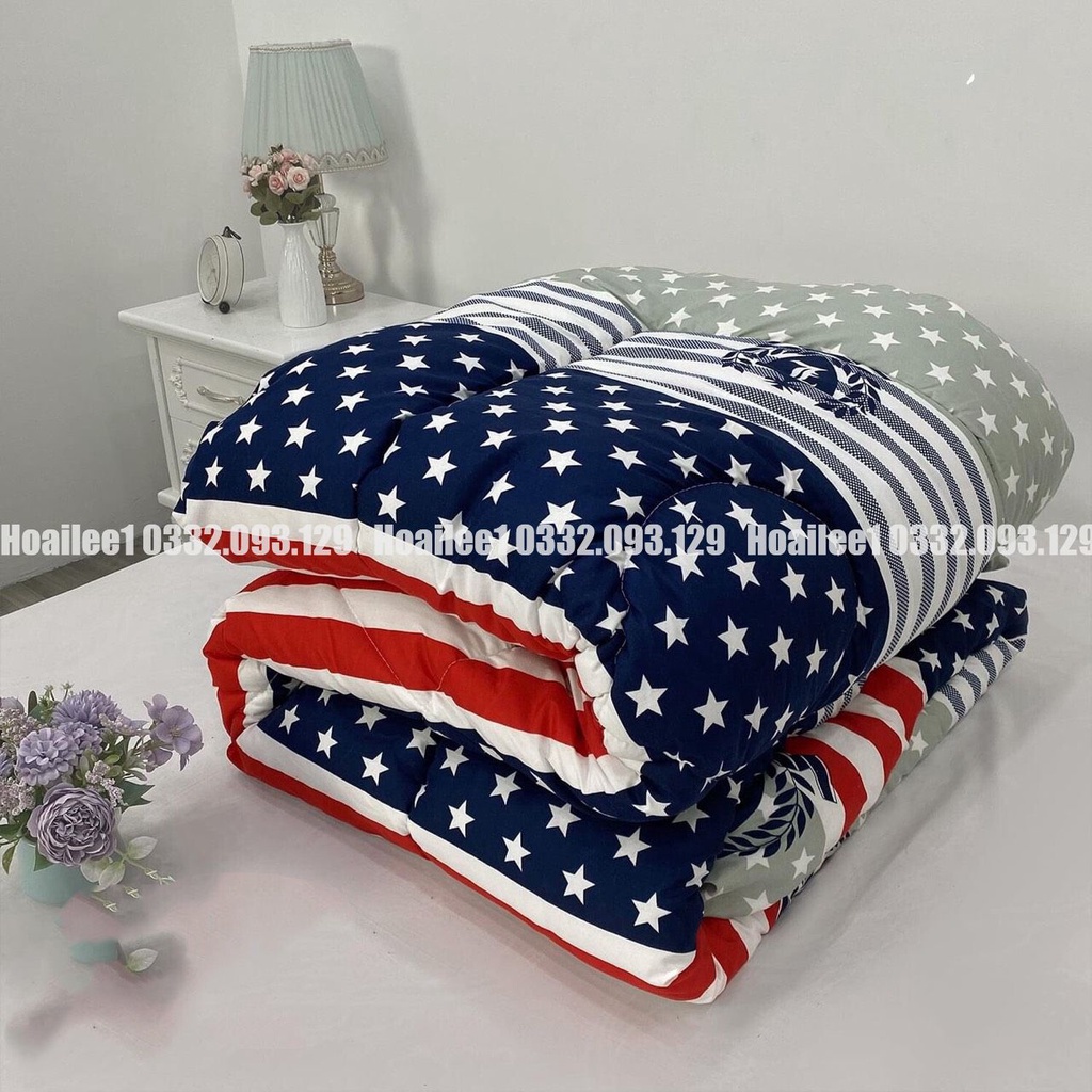 Chăn phao siêu nhẹ siêu ấm có ruột chăn đắp dùng cho mùa đông kích thước 1m8x2m