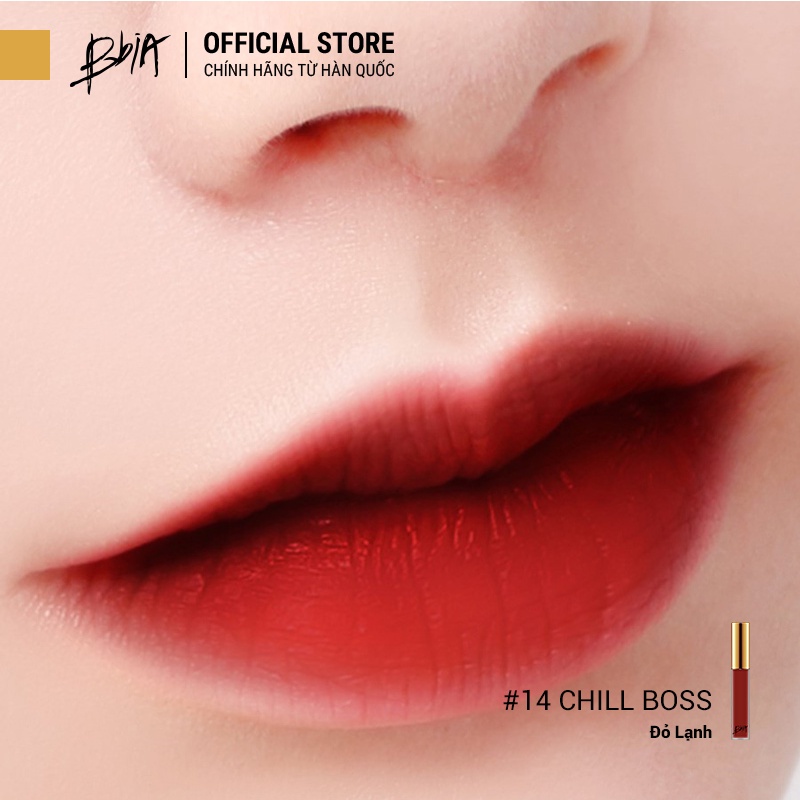 Son kem lì Bbia Last Velvet Lip Tint Version 3 - 14 Chill Boss (Màu đỏ lạnh) 5g - Bbia Official Store