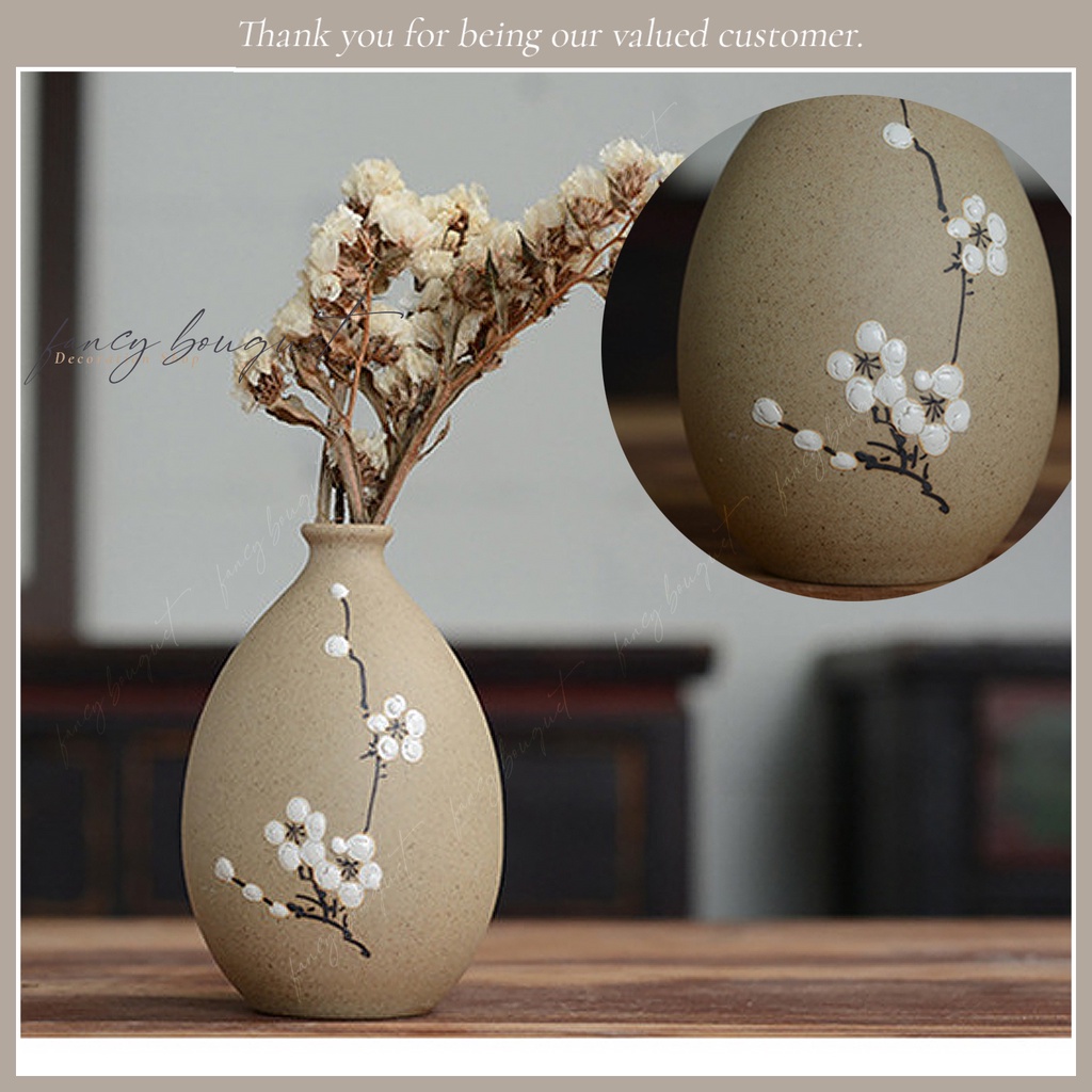 Bình gốm Jingdezhen Zen Hoa nghệ thuật❤️FREESHIP❤️ Bình hoa thủ công sáng tạo phòng khách trang trí
