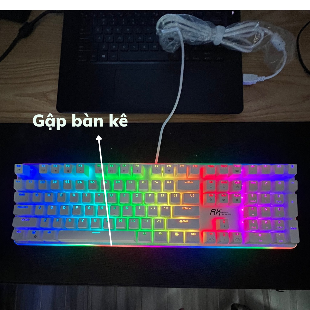 Bàn phím cơ Royal Kludge RK918 920 935 blue switch size 108 phím LED RGB có kê tay hàng chính hãng bảo hành 12 tháng