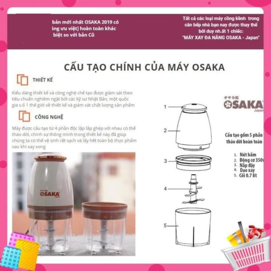 Máy xay thịt  OSAKA đa năng 750ml - Máy say sinh tố mini cầm tay hàng cao cấp KNY SALE