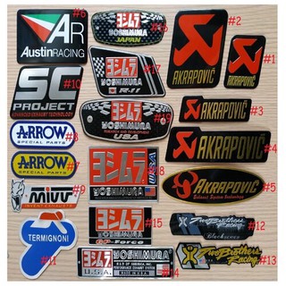 Tem nhôm dán pô xe ống xả