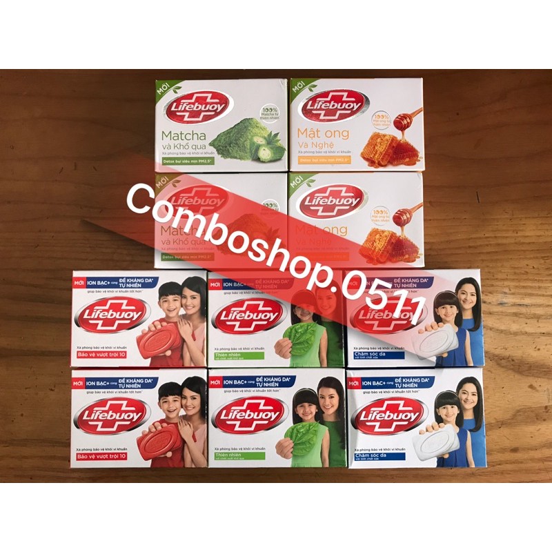 Xà bông Lifebuoy matcha, mật ong, bảo vệ, chăm sóc da, khổ qua, mát lạnh 90g