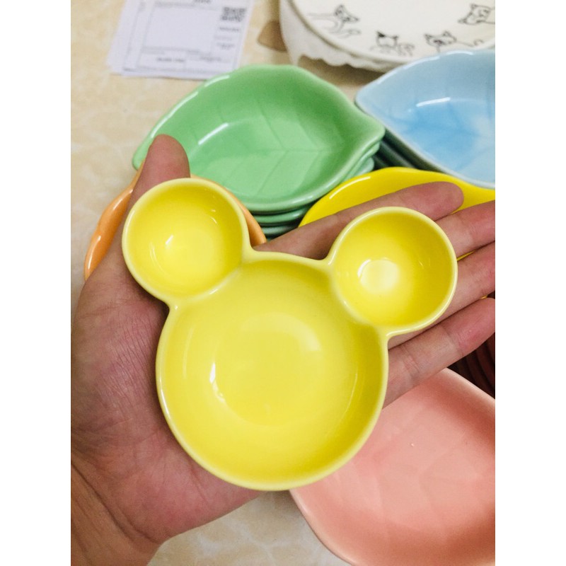 Bát sứ ăn dặm cho bé hình Mickey size mini 60ml