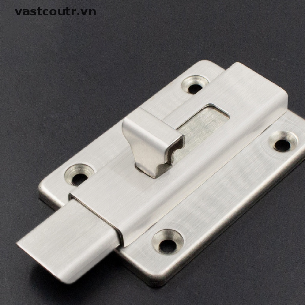 Chốt Khóa Cửa Trượt Bằng Thép Không Gỉ Dày Dặn Dễ Lắp Đặt Tiện Dụng