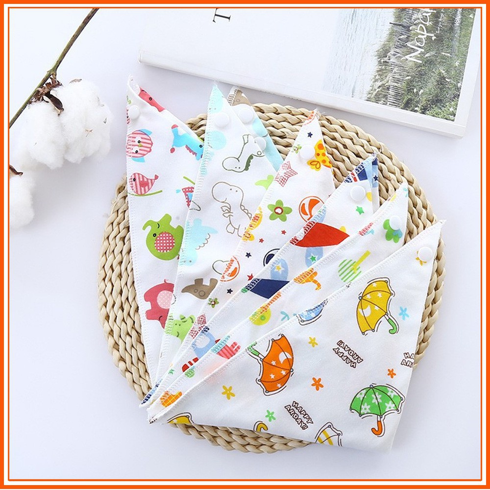 Khăn yếm xô sữa cho bé tam giác có cúc bấm hàng Việt Nam với trẻ sơ sinh đến 4 tuổi YEM01