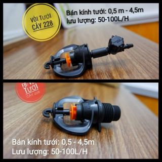 5 Chiếc Béc phun mưa tưới rau, tưới cây tăng áp cao cấp Aquamate Đài Loan tưới đều từ chân béc