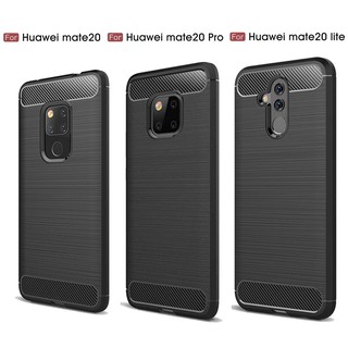 Ốp điện thoại nhựa mềm phủ sợi carbon chống sốc Huawei Mate 20 lite/Mate 20 Pro