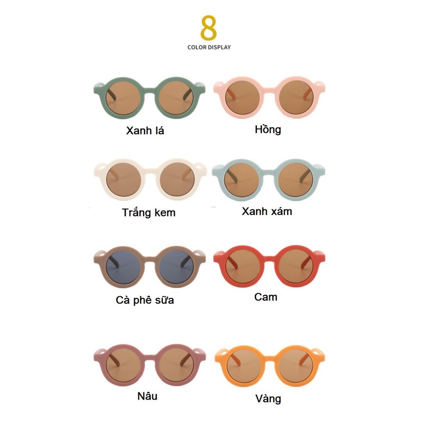 Kính Mát Cho Bé Trai Bé Gái Từ 1-6 Tuổi Gọng Dẻo Siêu Bền Chống Tia Cực Tím UV400