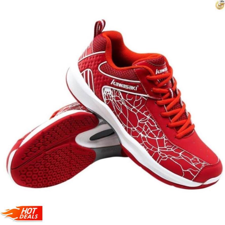 Giày đánh cầu lông nam giày cầu lông bóng chuyền bóng bàn kawasaki K081 mầu đỏ 2020 ! < HOT 12 12/12 $