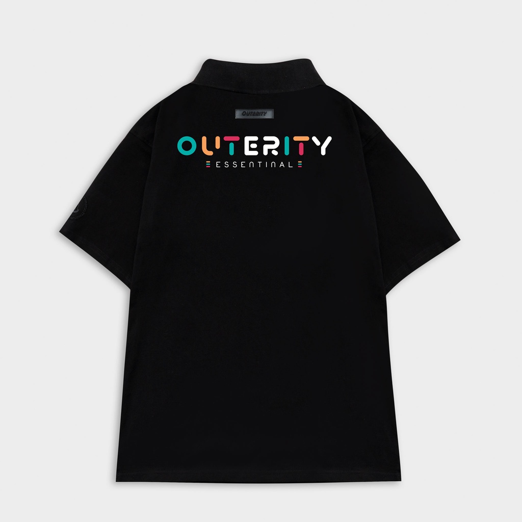 Áo Polo Outerity Rainbow Đen ORP702 | WebRaoVat - webraovat.net.vn