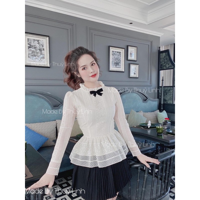 Áo ren dáng xoè tiểu thư