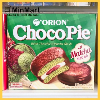 Bánh Chocopie Vị Matcha Đậu Đỏ Hộp 12 Cái MinMart