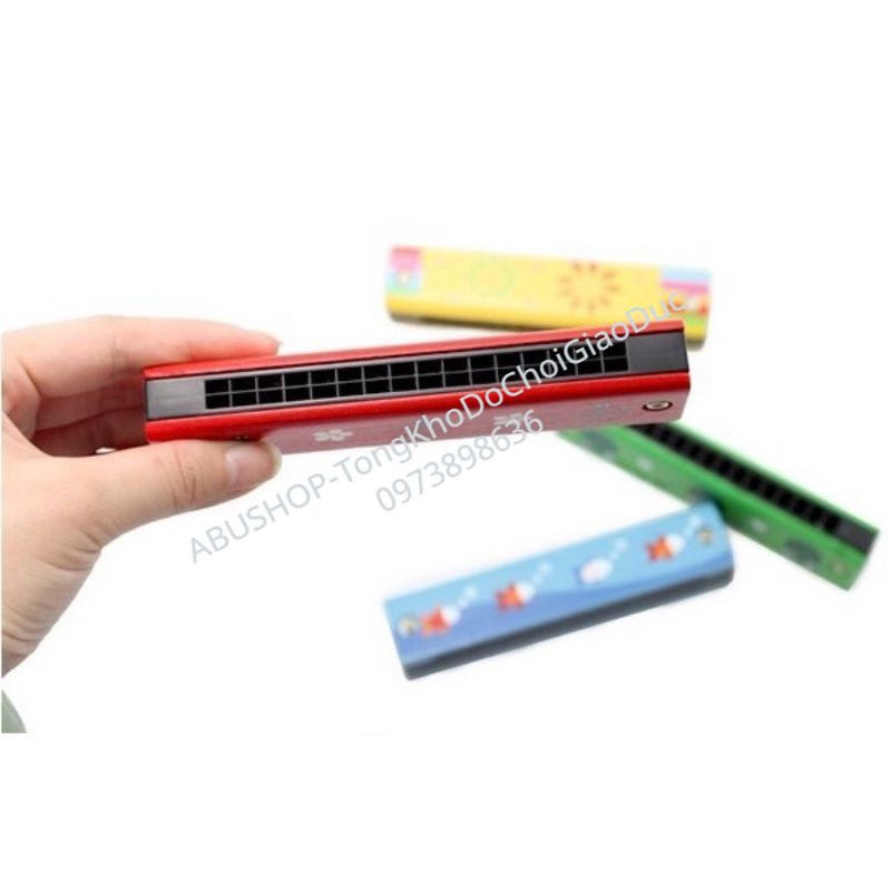 Đồ Chơi Âm Nhạc ❤️ Kèn Harmonica Gỗ 32 lỗ Kích Thích Âm Nhạc Và Tâm Hồn Cho Bé