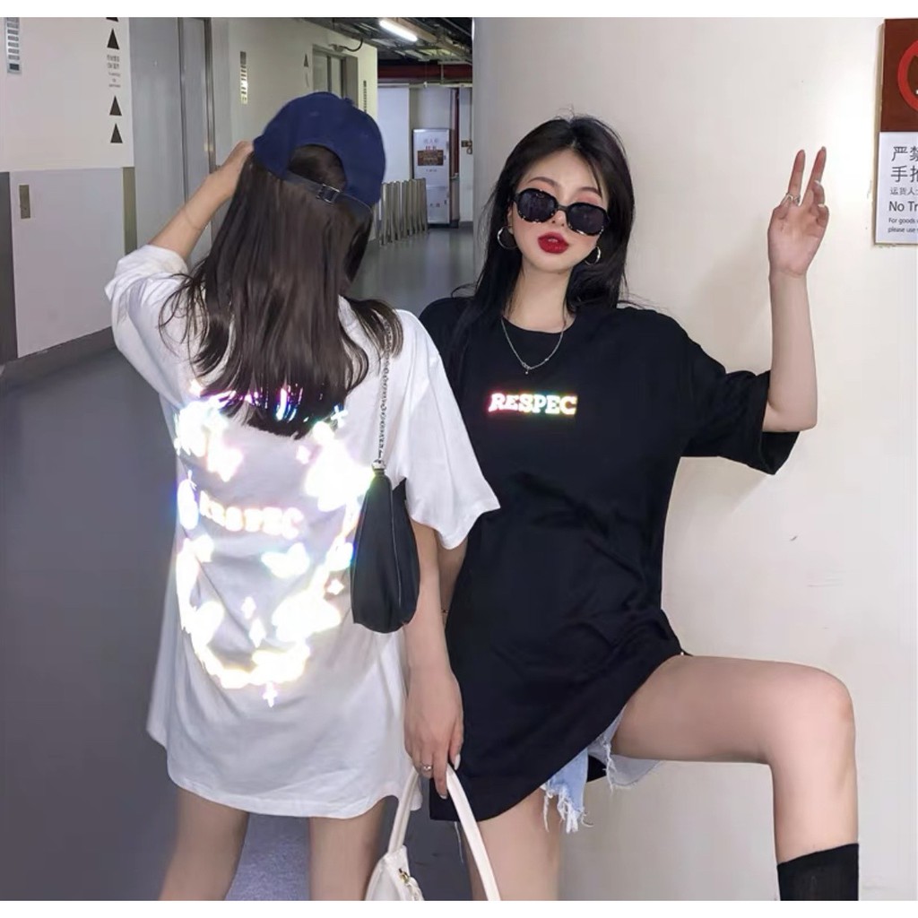 Áo Thun Xích Bướm  LOGO PHẢN QUANG Unisex (Chụp FLASH mới PHẢN QUANG)