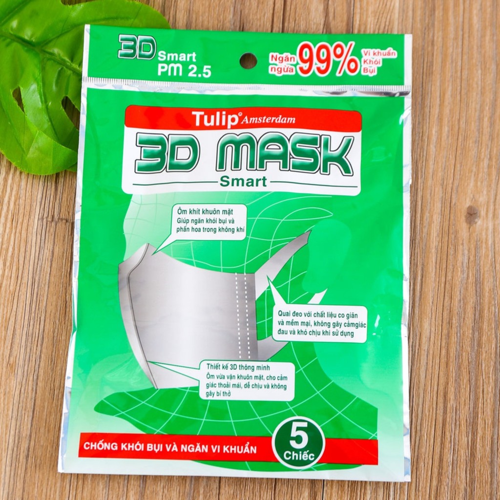 (Combo 10 gói) 50 chiếc khẩu trang 3D Mask công nghệ Nhật Bản