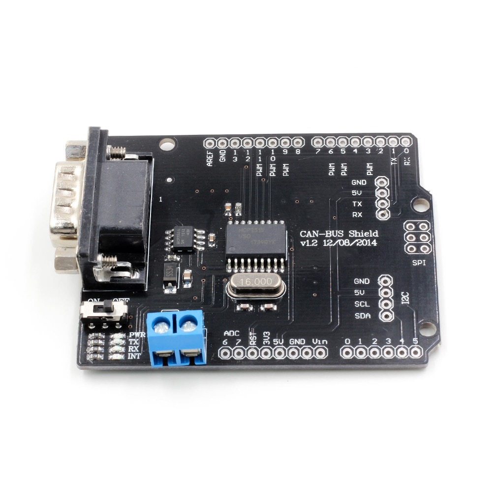 1Set MCP2515 Can Bus Shield Board SPI Interface 9 Pins Standard Sub-D Connector Expansion Module DC 5-12V | BigBuy360 - bigbuy360.vn