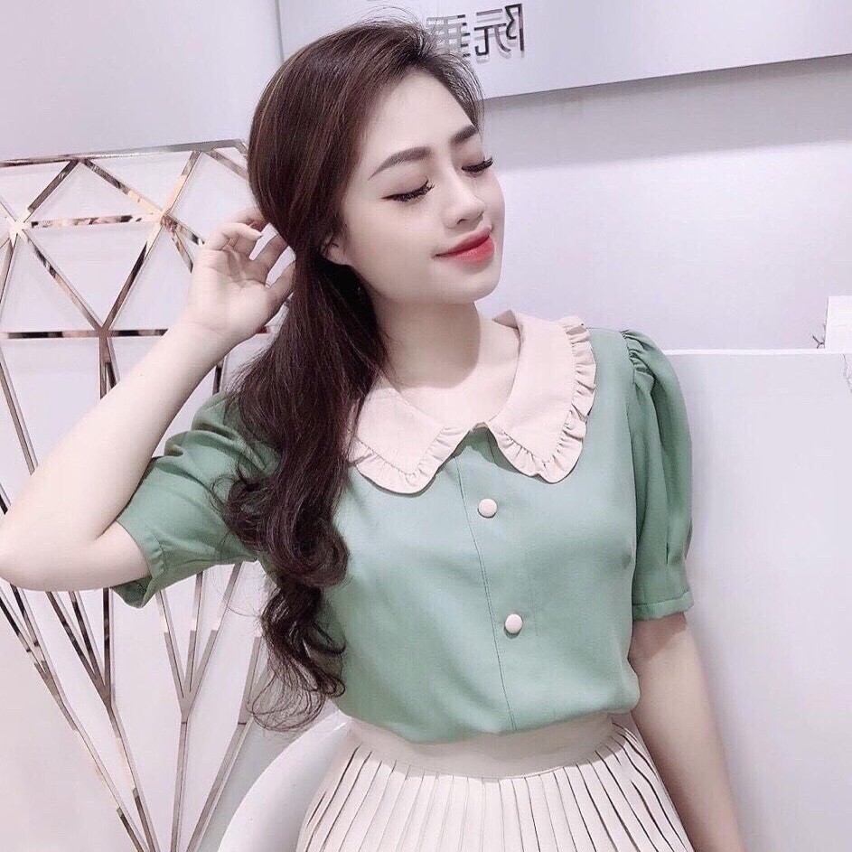 Áo sơ mi nữ King168, chất lụa kate mềm mịn MK27