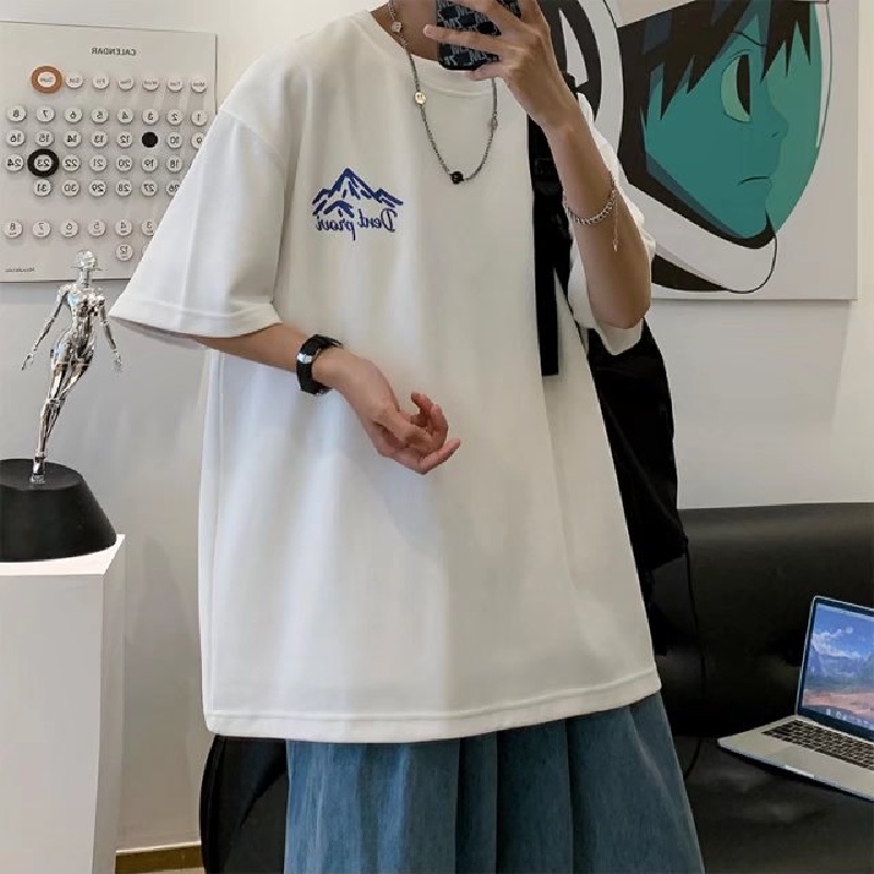 Áo Thun Tay Ngắn Dáng Rộng In Chữ Phong Cách Hip Hop Thời Trang Mùa Hè Cho Nam Giới [M-8XL]